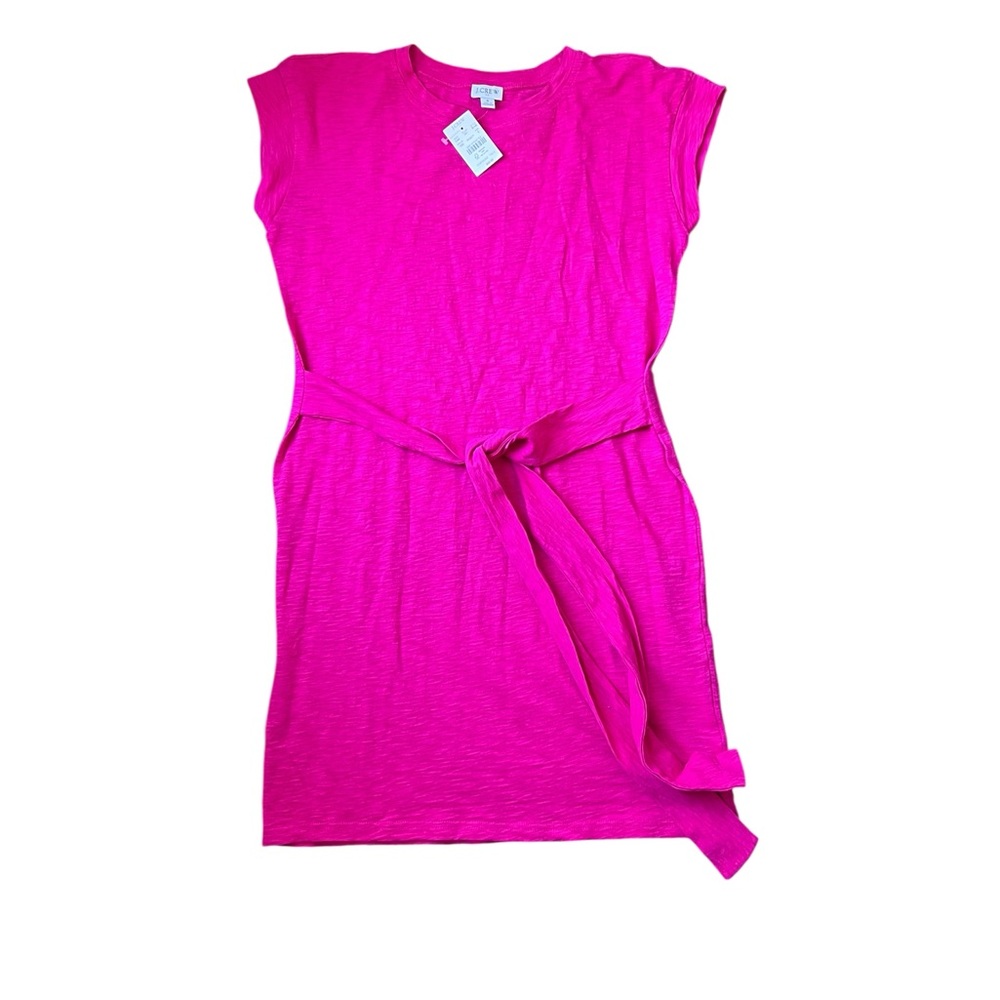 J. Crew Factory Bright Pink Short Tie Front Dress Size Small NWT